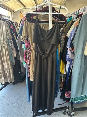 RACHEL Rachel Roy Black Tie-Front Maxi Dress